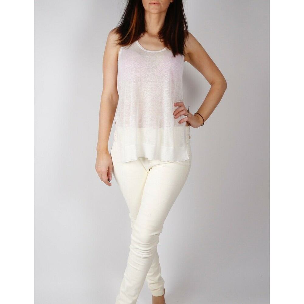 DUFFY Cream Sleeveless Tank Top Size XS